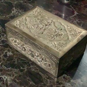 Asian Inspired-handmade antique jewelry box